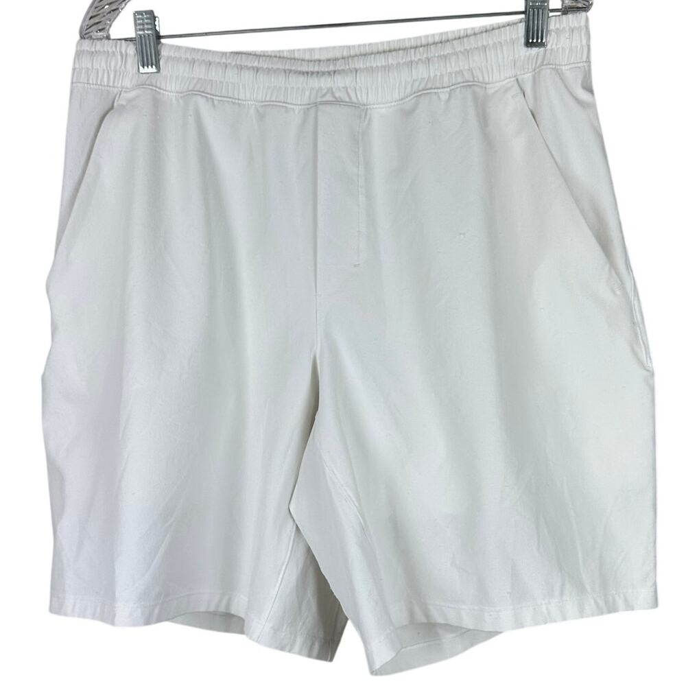 Lululemon Pace Breaker Lined Short 7 Inch White Men's Sz X-Large Good Condition
